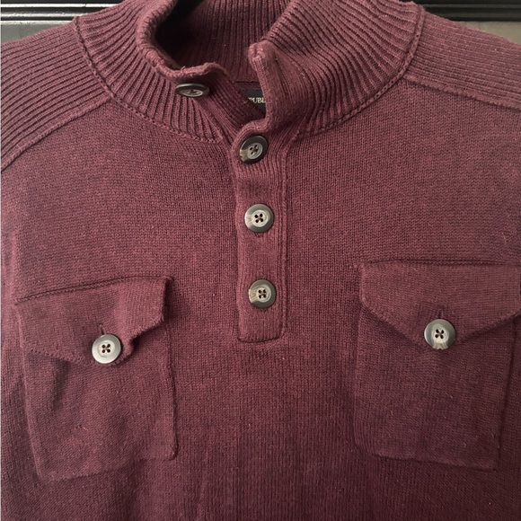 Banana Republic Burgandy Sweater Soft Knit M - Picture 3 of 5